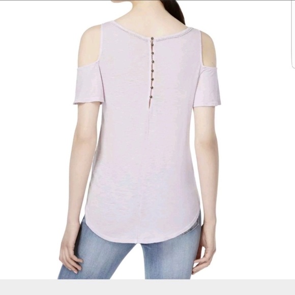 Lucky Brand Cold Shoulder Tee size Large - Picture 2 of 7